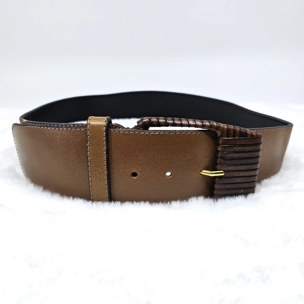Pellateri vintage Italy brown leather belt small